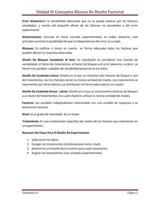 Unidad iv conceptos basicos de diseño factorial