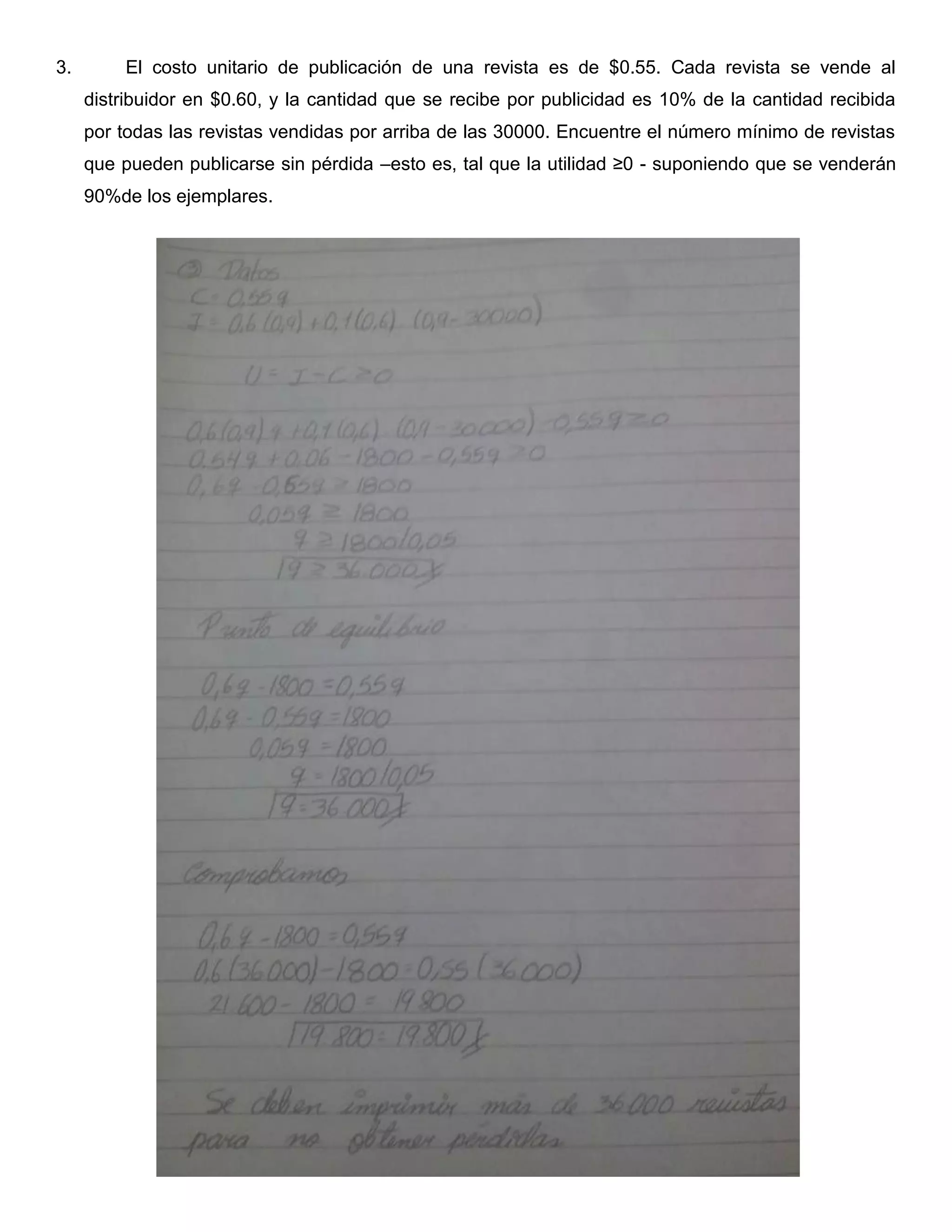 EJERCICIOS DE LA UNIDAD IV | PDF