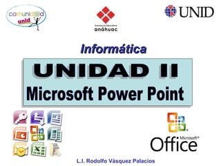 UNIDAD II Informática L.I. Rodolfo Vásquez Palacios  Microsoft Power Point 