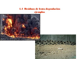 1.4  Residuos de lenta degradación
             ejemplos
 