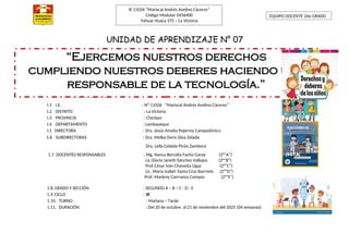 UNIDAD N°07 2025 de aprendizaje de segundo grdo de primaria 2025 | DOCX