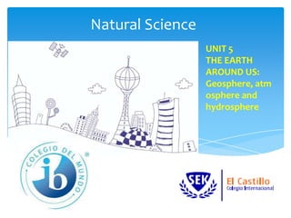 Natural Science
UNIT 5
THE EARTH
AROUND US:
Geosphere, atm
osphere and
hydrosphere
 