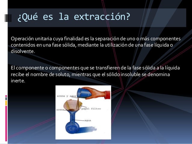 La extracción