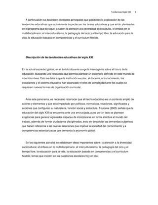 TENDENCIAS EDUCATIVAS SIGLO XXI