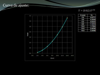 Curva de ajuste:
 