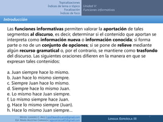 Unidad v funciones informativas | PPTX