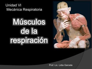 Prof. Lic. Lidia Garcete
Unidad VI
Mecánica Respiratoria
 