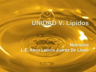 Nutrición
L.E. Alma Leticia Juárez De Llano

 