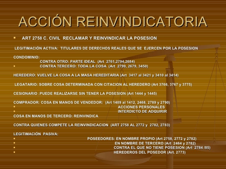 Unidad xiv tutela de los derechos reales acciones reales Unidad xiv tutela de los derechos reales acciones reales