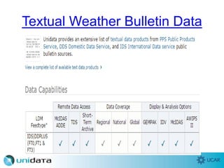 Textual Weather Bulletin Data
 