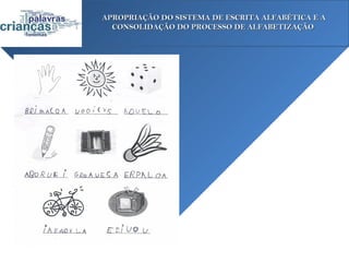 APROPRIAÇÃO DO SISTEMA DE ESCRITA ALFABÉTICA E A
  CONSOLIDAÇÃO DO PROCESSO DE ALFABETIZAÇÃO
 