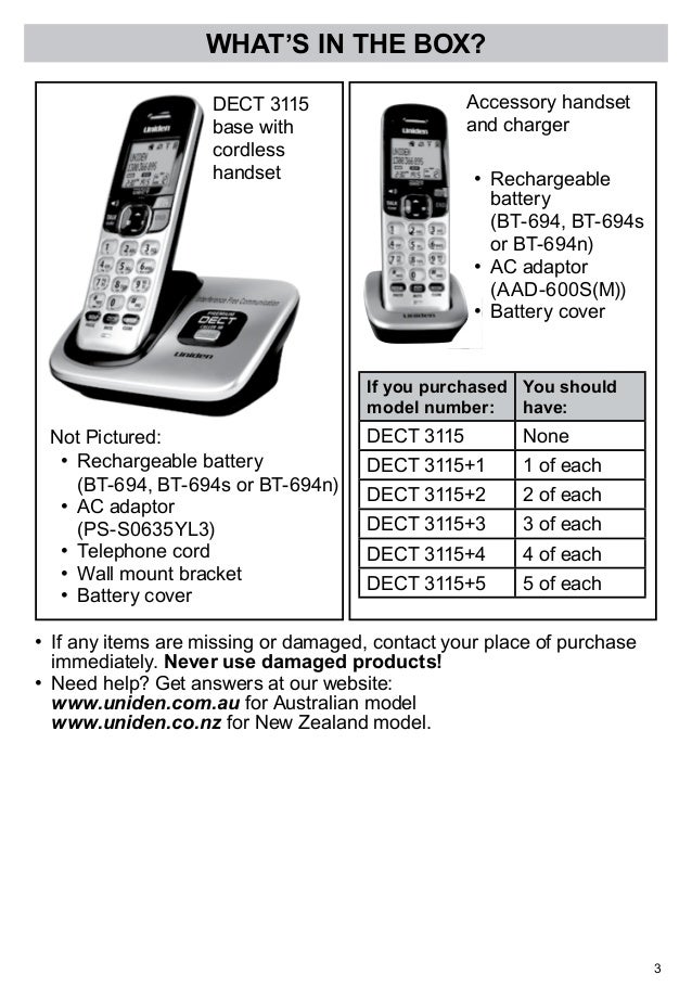 User Manual For A Uniden Cordless 6.0 Phone