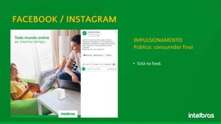 IMPULSIONAMENTO
Público: consumidor final
• Está no feed.
FACEBOOK / INSTAGRAM
 