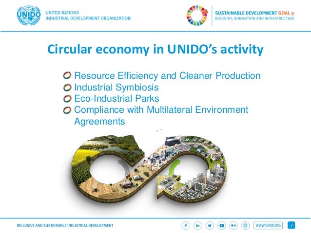 7
Circular economy in UNIDO’s activity
Resource Efficiency and Cleaner Production
Industrial Symbiosis
Eco-Industrial Park...