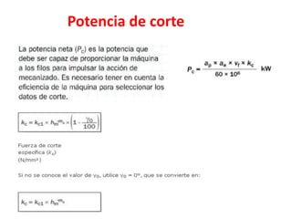 Potencia de corte
 
