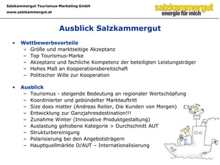 strategische Positionierung der Marke Salzkammergut als Ganzjahresdestination 