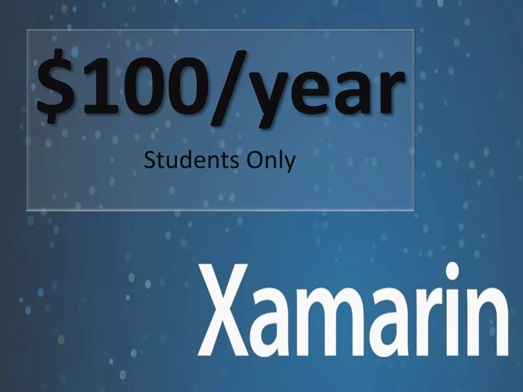 $100/year 
Students Only 
 