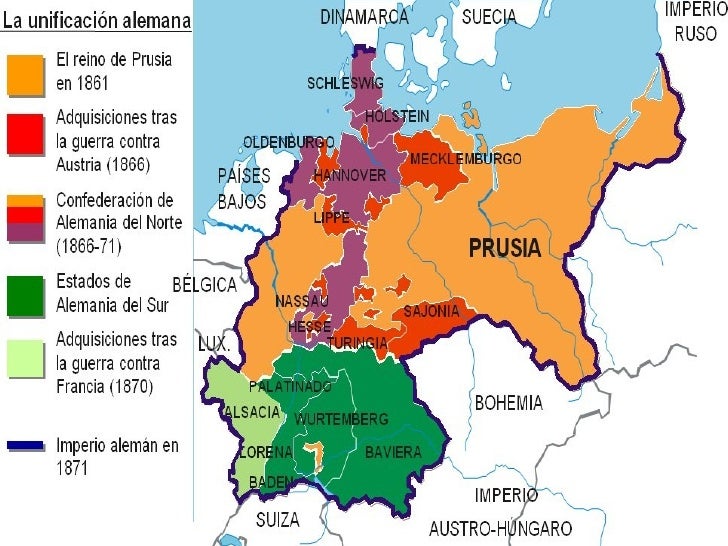 Resultado de imagen de mapa unificaciones italia y alemania