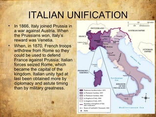 Unification History Knowledge unification of italy and germany . european history | PDF