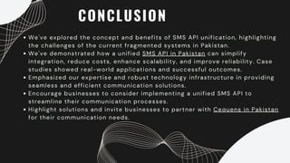 Unification of SMS API in Pakistan | Best SMS API Service Provider | PDF