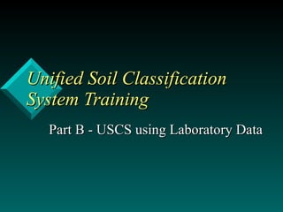 Unified Soil Classification System Training Part B - USCS using Laboratory Data 