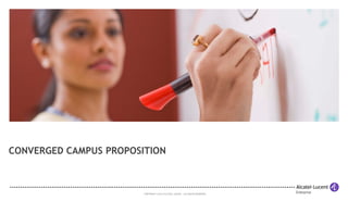 COPYRIGHT © 2014 ALCATEL-LUCENT. ALL RIGHTS RESERVED. 
CONVERGED CAMPUS PROPOSITION 
This is a placeholder image only. Please select an image to reflect the content of your PPT presentation. Visit our approved corporate photography collection on the MarCom Store at: https://all.alcatel-lucent.com/marcomstore/  