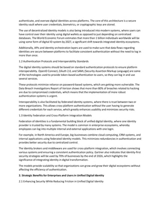 Unified Digital Identity for Seamless Authentication Key Insights | PDF