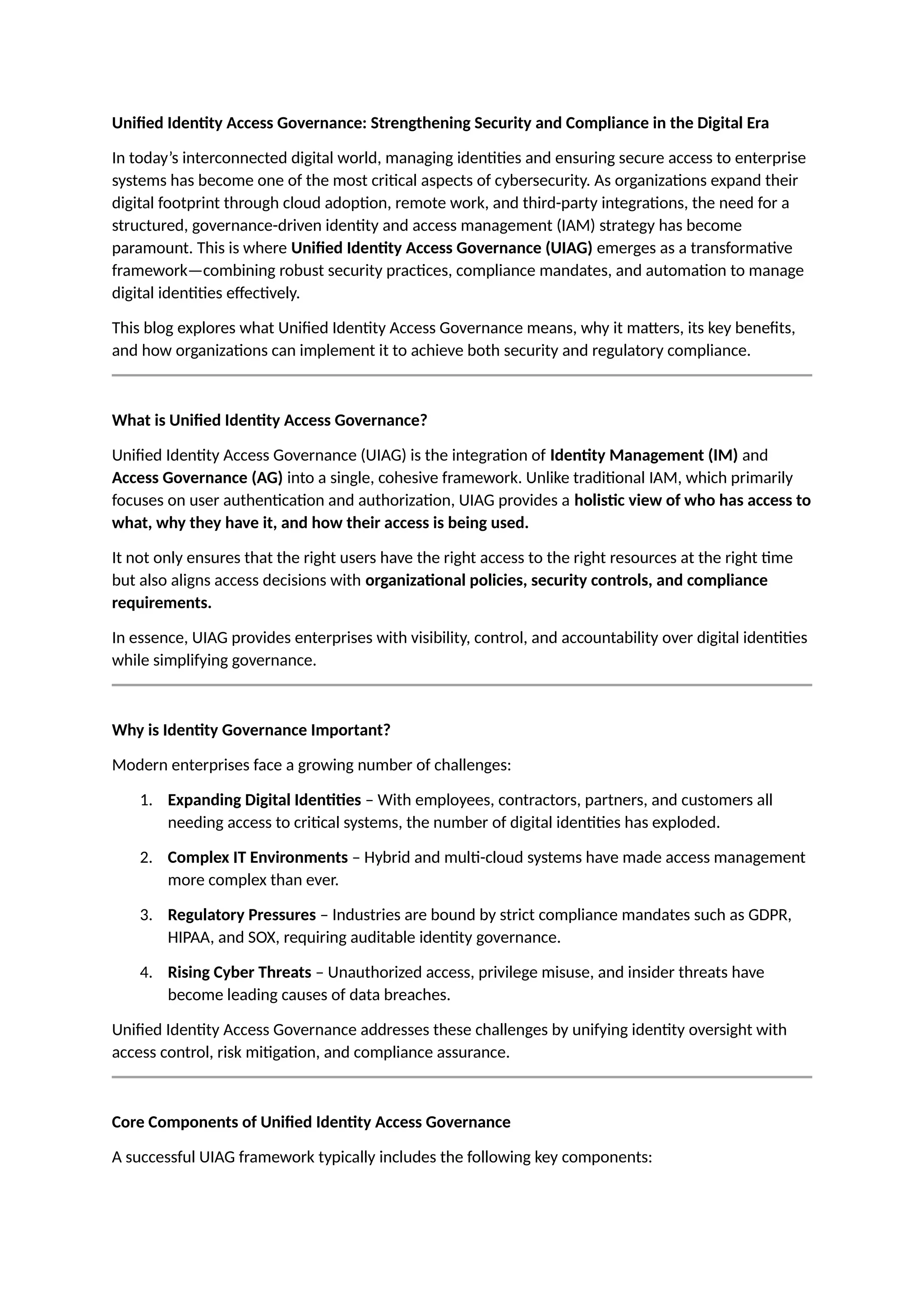 Unified Identity and Access Governance: Centralizing Security ...