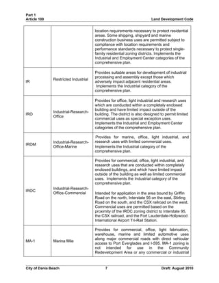 Unified land development code - One Code | DOC