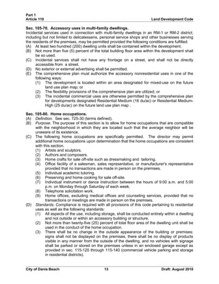 Unified land development code - One Code | DOC