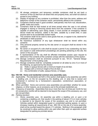 Unified land development code - One Code | DOC