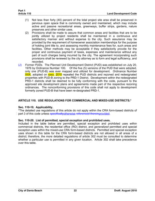 Unified land development code - One Code | DOC