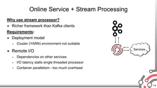 Unified Stream Processing at Scale with Apache Samza - BDS2017 Slide 14
