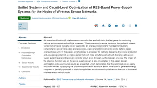 Unified system- and circuit-level optimization of res-based power supply systems for the nodes of wireless sensor networks - abstract