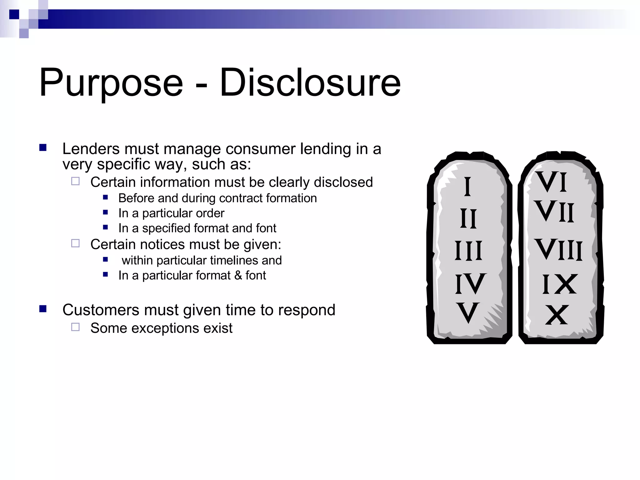 Uniform Consumer Credit Code Content | PPT