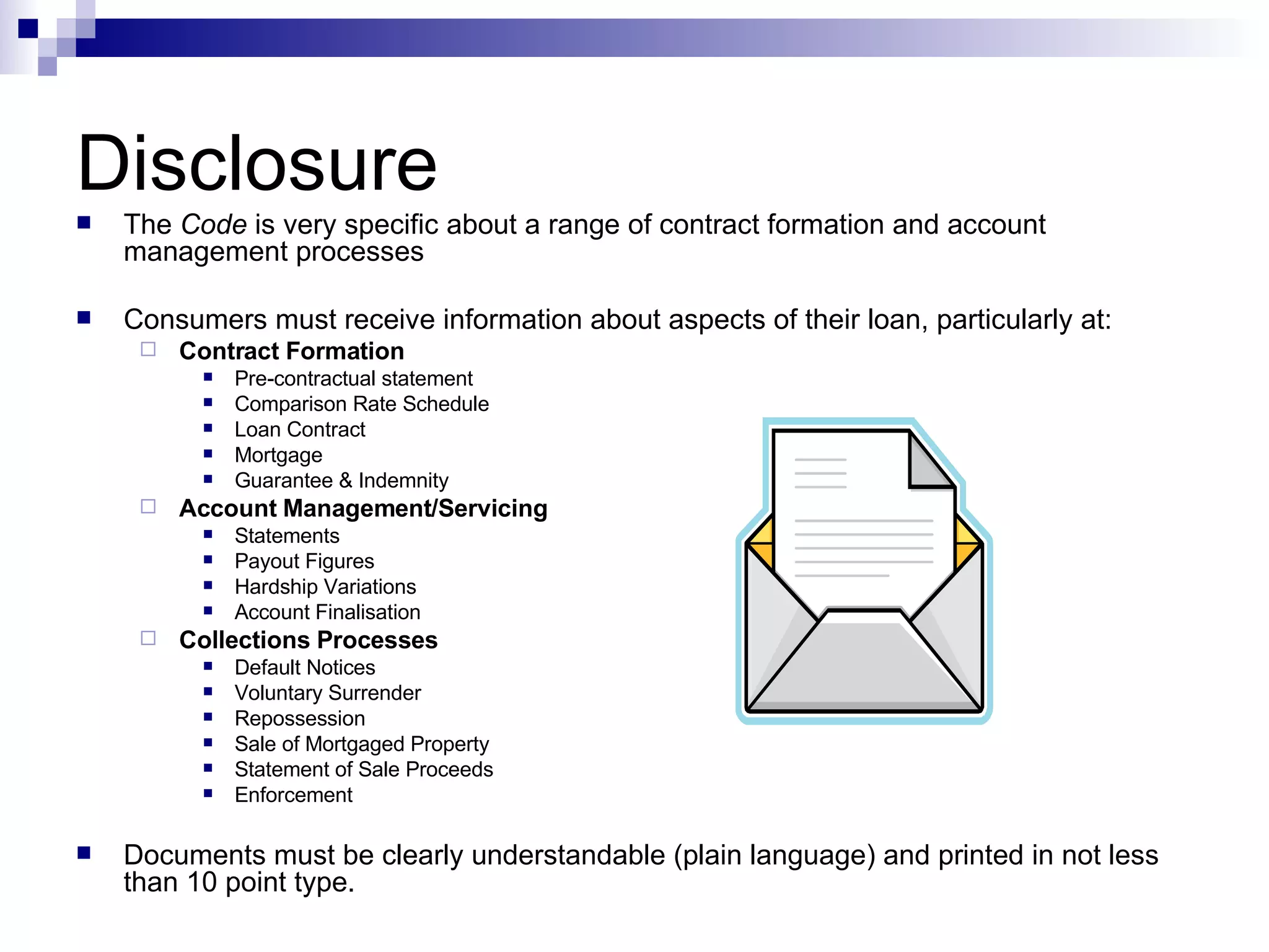 Uniform Consumer Credit Code Content | PPT