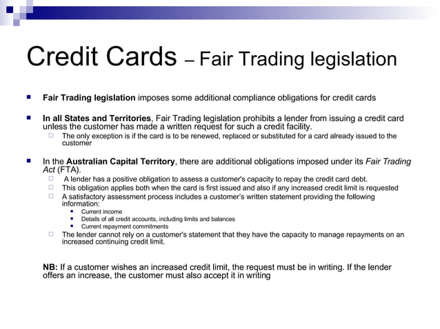 Uniform Consumer Credit Code Content | PPT