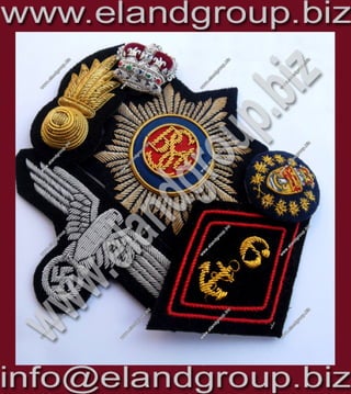Uniform blazer bullion badges