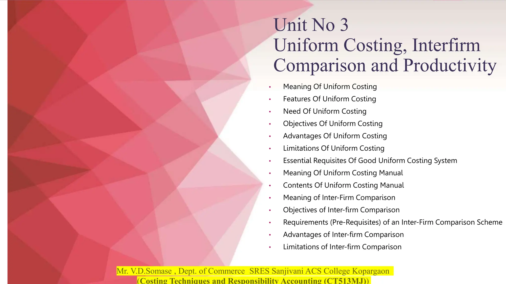 Uniform Costing And InterFirm Comparison.pptx