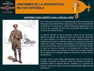 UNIFORMES DE LA AERONÁUTICA MILITAR ESPAÑOLA