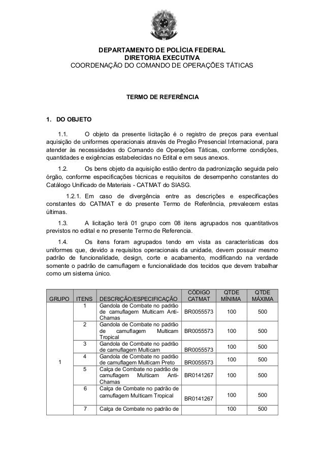 Uniformes Operacionais do Comando de Operações Táticas