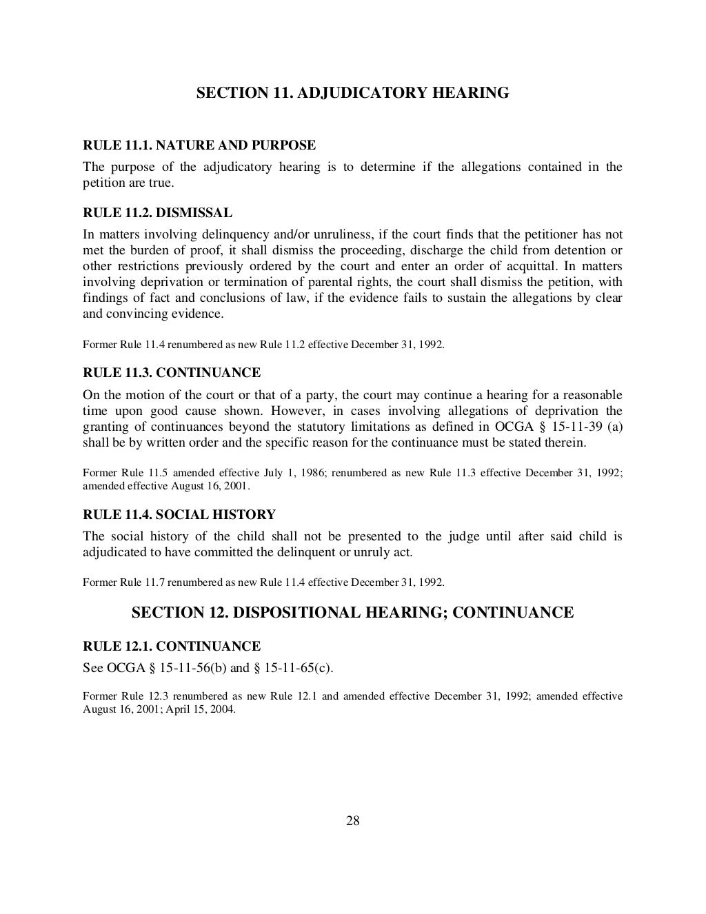 Uniform juvenile court rules 01 22 13 Uniform juvenile court rules 01 22 13