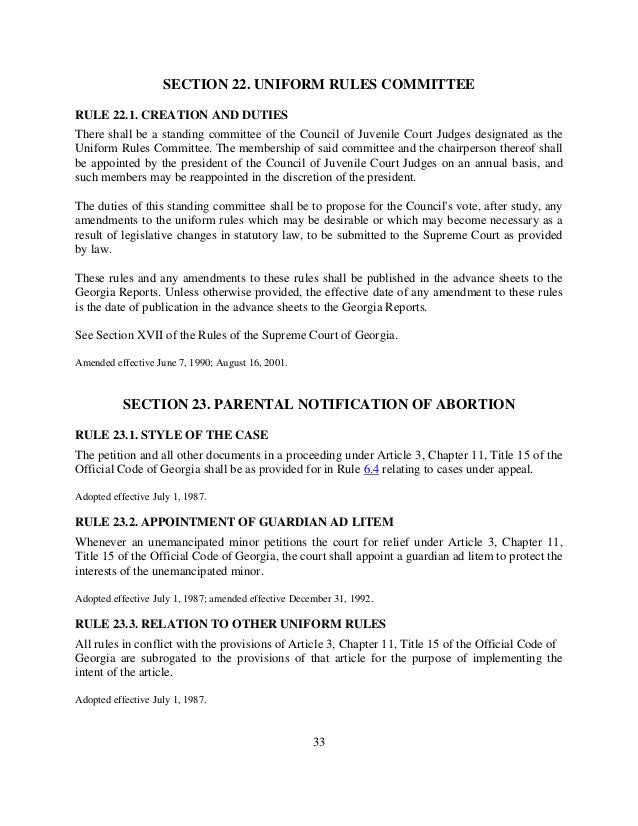 Uniform juvenile court rules 01 22 13 Uniform juvenile court rules 01 22 13