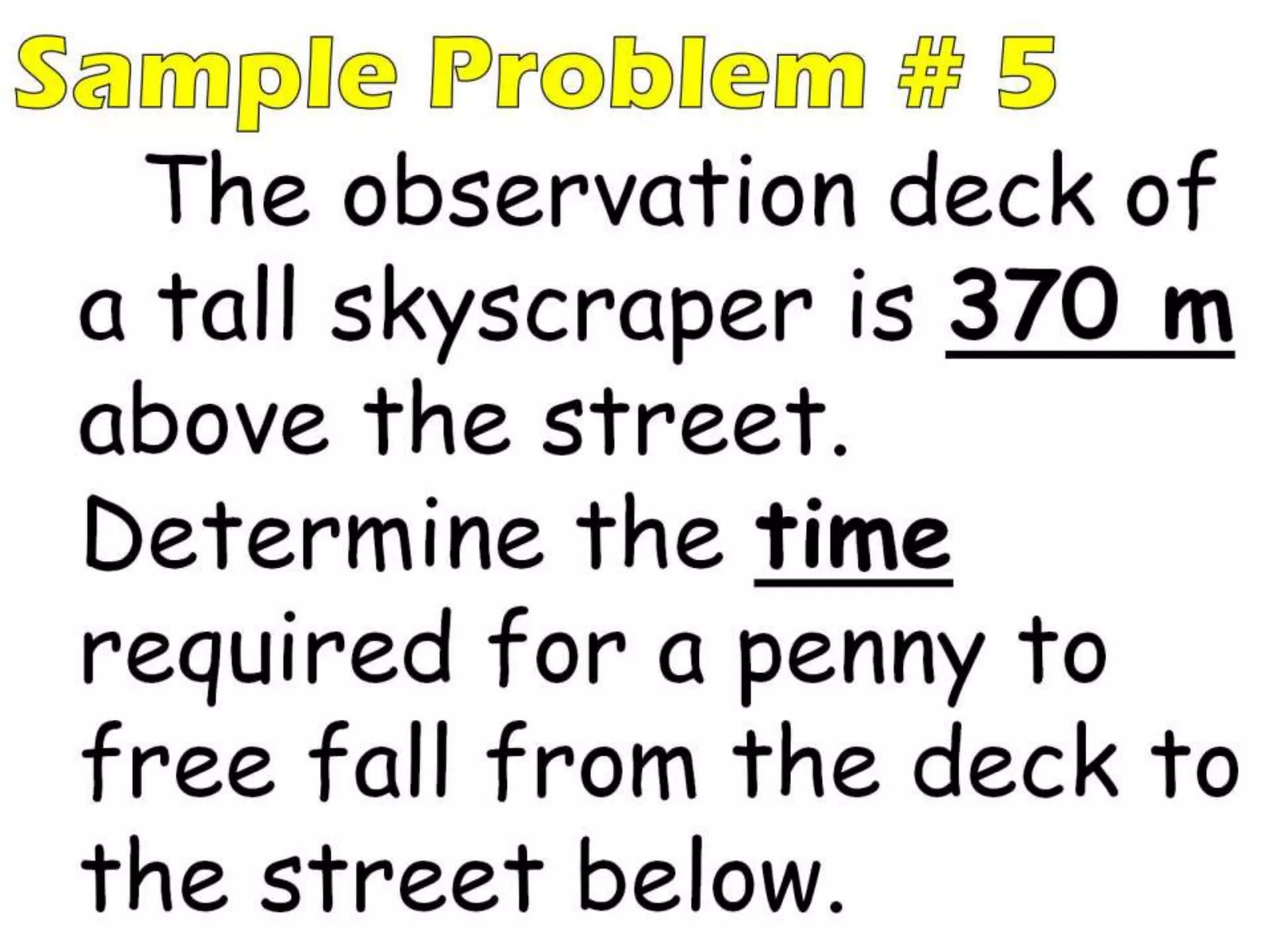 Uniformly accelerated motion (free fall)   problems and solutions