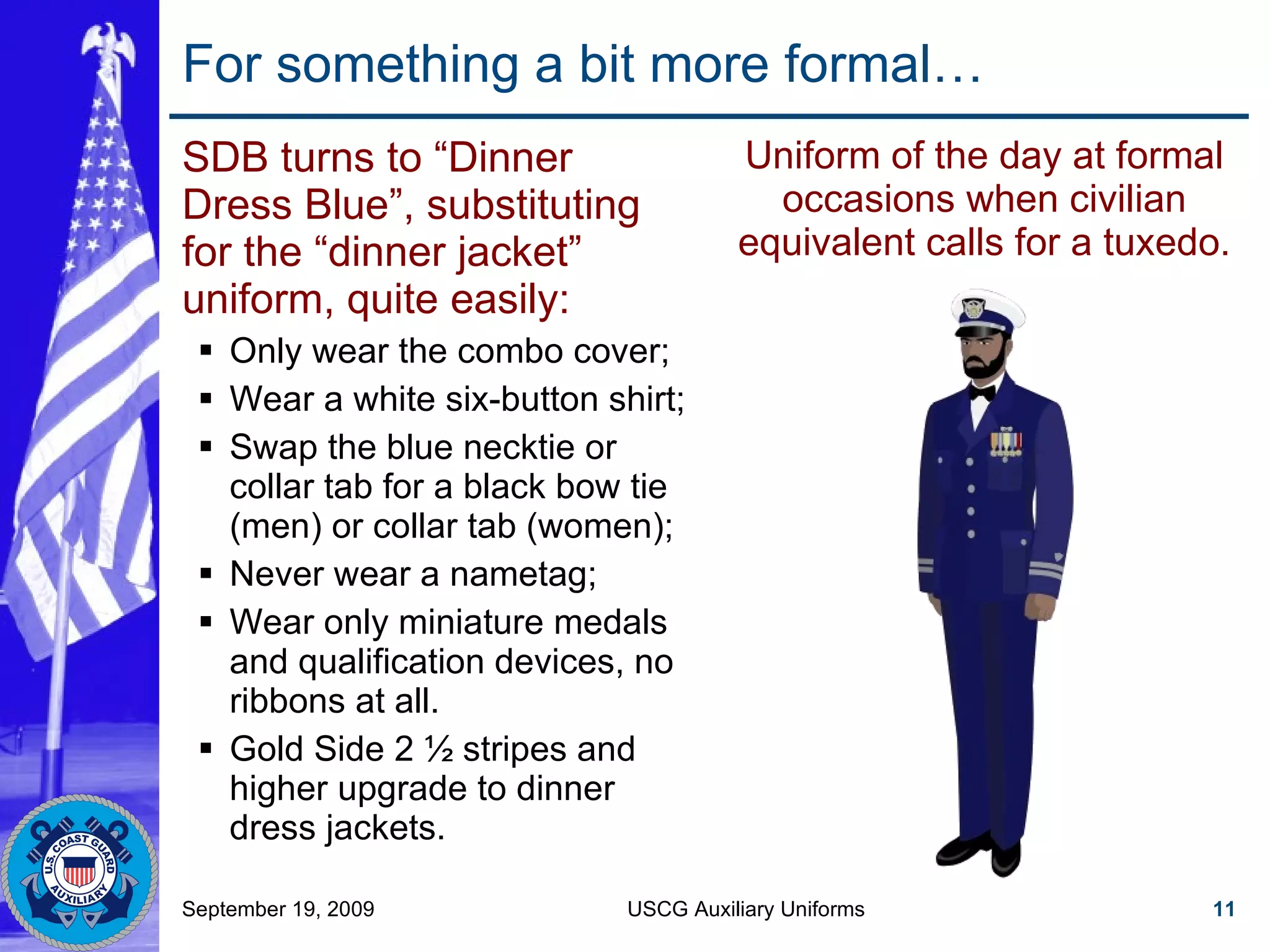 uscg dinner dress blue uniform 1972: The Coast Guard Uniform is Changed