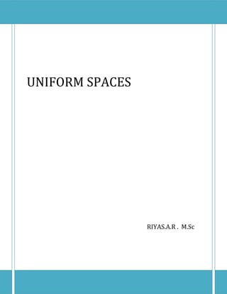 Example Inventory Uniform Spaces Uniform spaces -_riyas | PDF