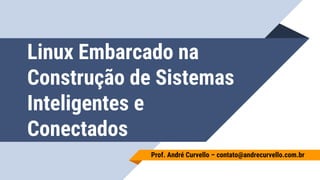 Linux Embarcado na
Construção de Sistemas
Inteligentes e
Conectados
Prof. André Curvello – contato@andrecurvello.com.br
 