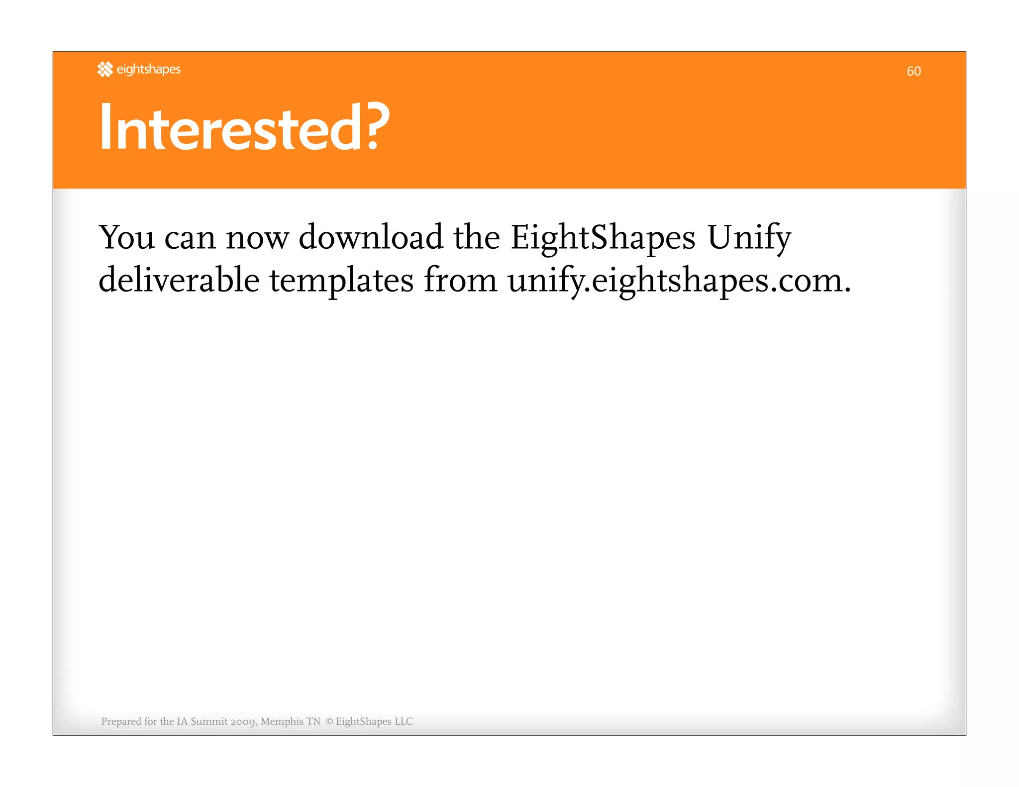 Unify Your Deliverables