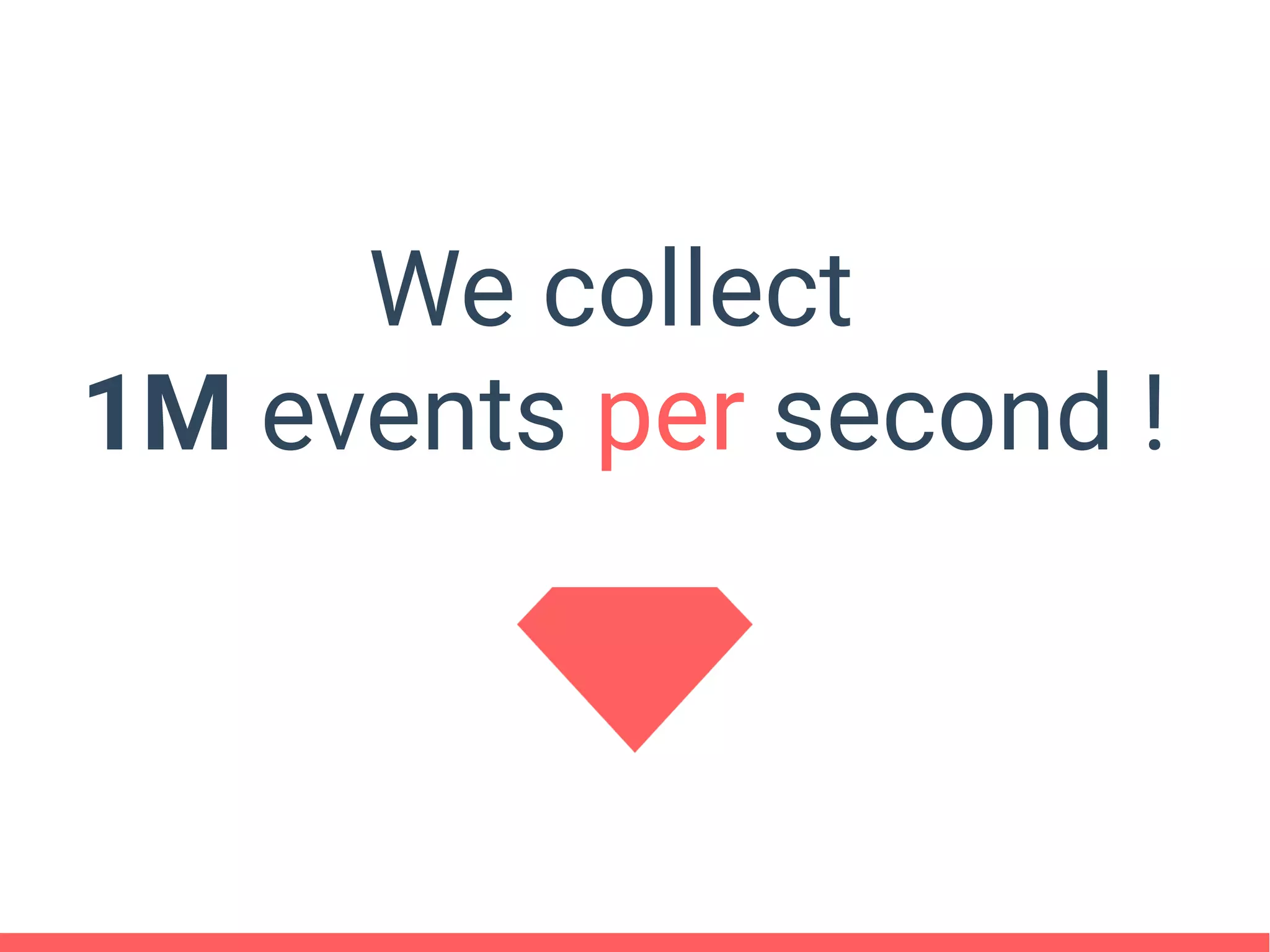 We collect
1M events per second !
 