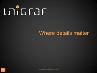 M
Where details matter
Copyright UNIGRAF LLC 2016
 